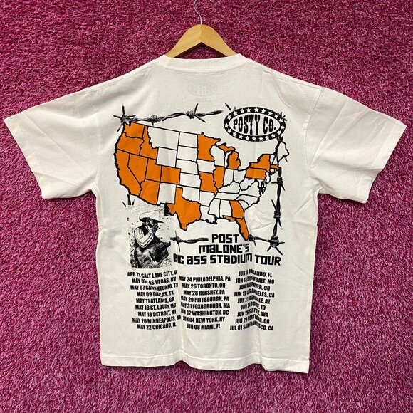 Post Malone Big Ass Stadium Tour All-Over Print 2023 Concert T-Shirt Large - Picture 5 of 5